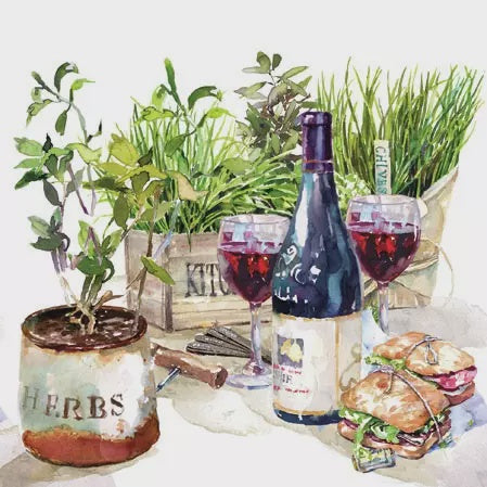 Wine & Herbs, 24x24 Napkins, 20 Ct.