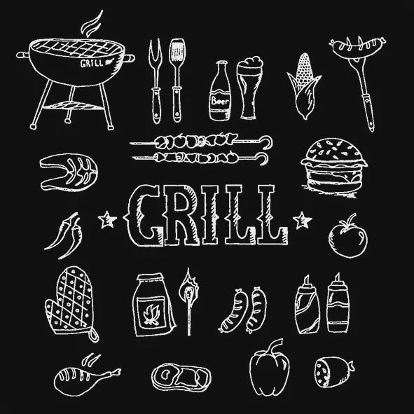 Grill Black Napkins, 33x33, 20 Ct.