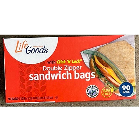 LG Sandwich Bag Reclosable 90 ct