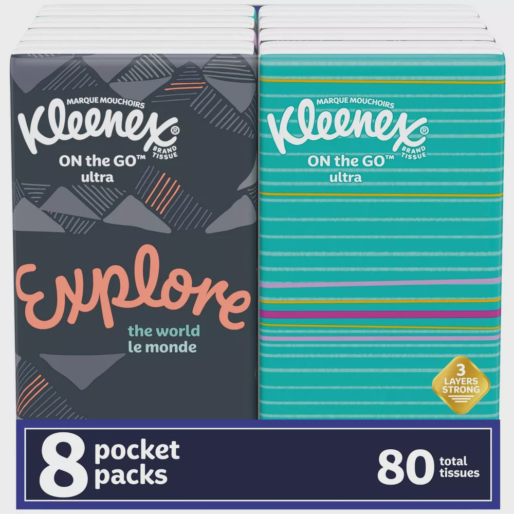 Kleenex Facial 10 Tissues Pocket Pack  8 ct