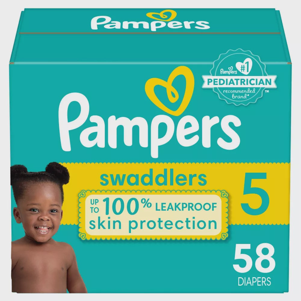 Pampers Swaddlers Size 5 Diapers 58 ct