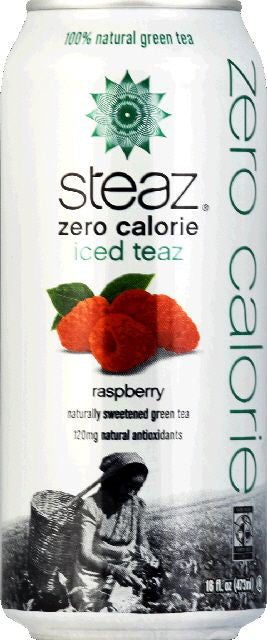 Steaz 0 Calorie Raspberry Antioxidant Tea 16oz Can