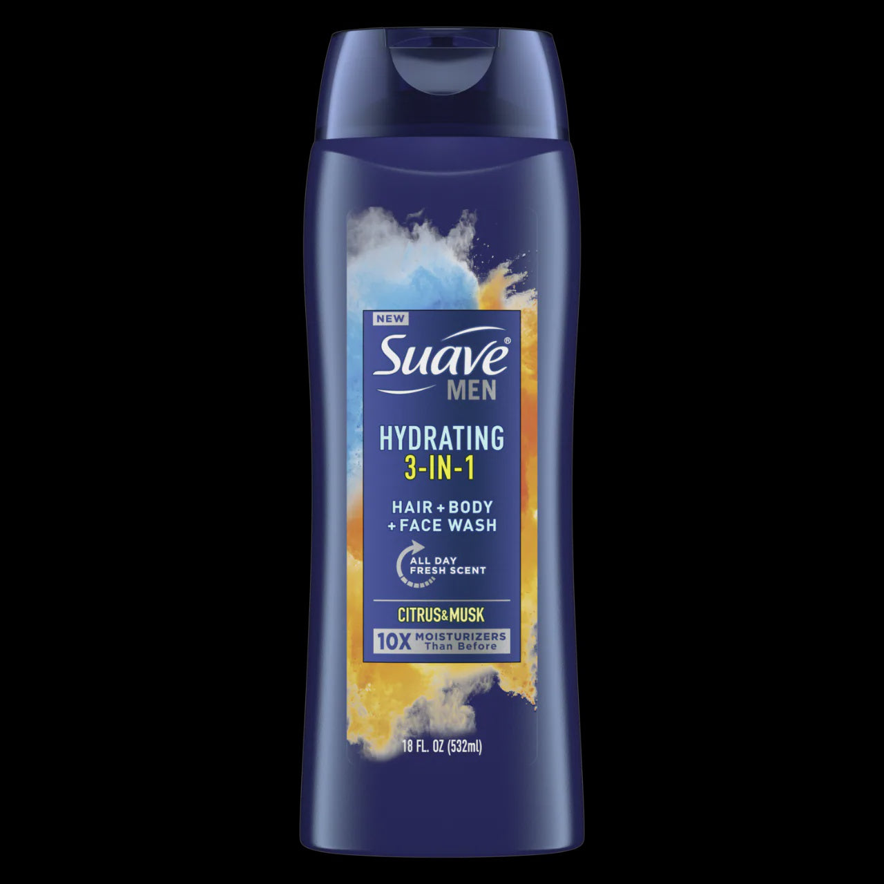 Suave Men Hydrating 3-in-1 Hair+Body+Face Wash 18oz