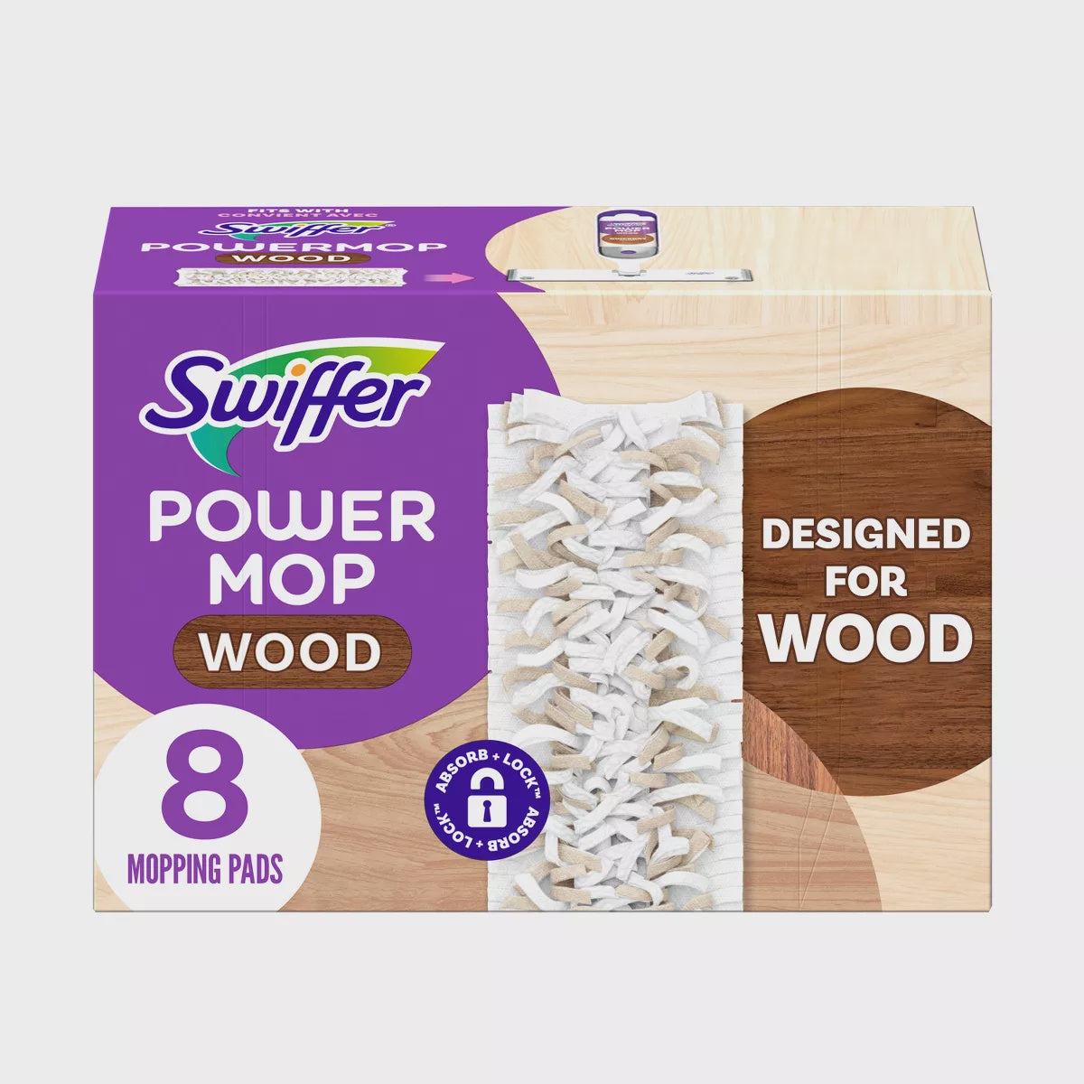 Swiffer Power Mop Pad For Wood 8 ct